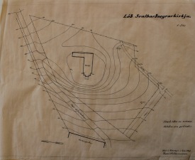 Teikning fr� 1960 af l�� Svalbar�skirkju � Svalbar�sstr�nd