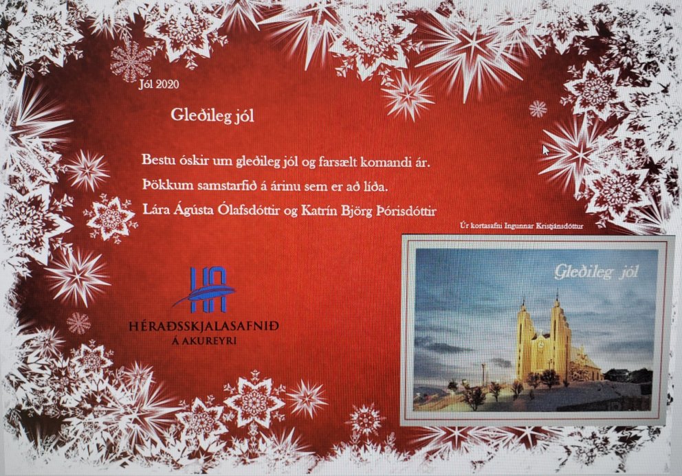 Jólakort Héraðsskjalasafnsins á Akureyri 2020