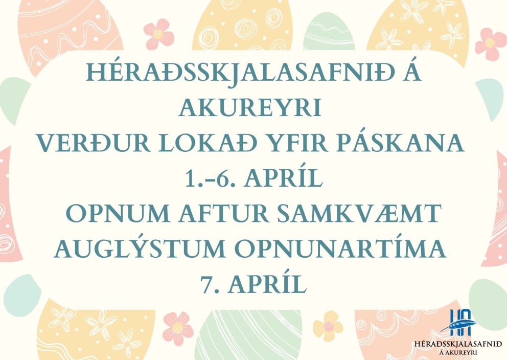 Lokað yfir páskana