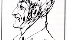 Teikning af Ara Sæmundsen umboðsmanni. Torfbær hans var kallaður Arabía.