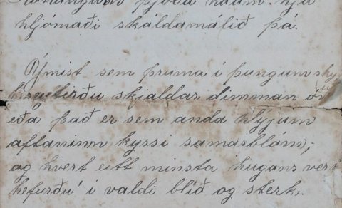 Sæt ertu, tunga, í svanna munni
