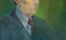 Málverk Kristins G. Jóhannssonar af Heiðreki Guðmundssyni