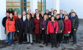 Ráðstefnugestir framan við Héraðsskjalasafnið á Akureyri