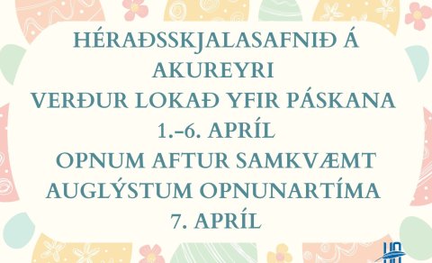 Lokað yfir páskana