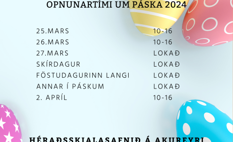 Opnunartími um páska 2024
