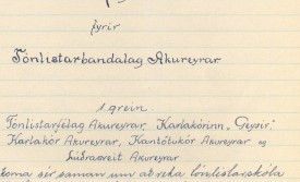 Úr fundargerðabók Tónlistarbandalags Akureyrar