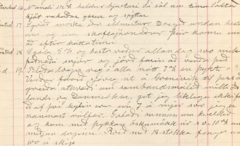 Úr dagbók Baldvins Bessa Gunnarssonar (1854-1923) frá því í október 1918.